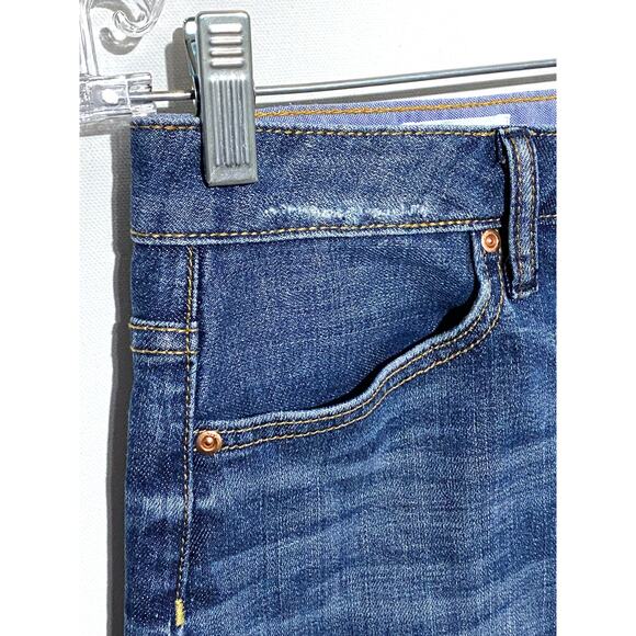 Gap 1969 Denim Jean Skirt Button Front Distressed Stretch Womens 24 00 Y2K 2010 - Picture 3 of 8